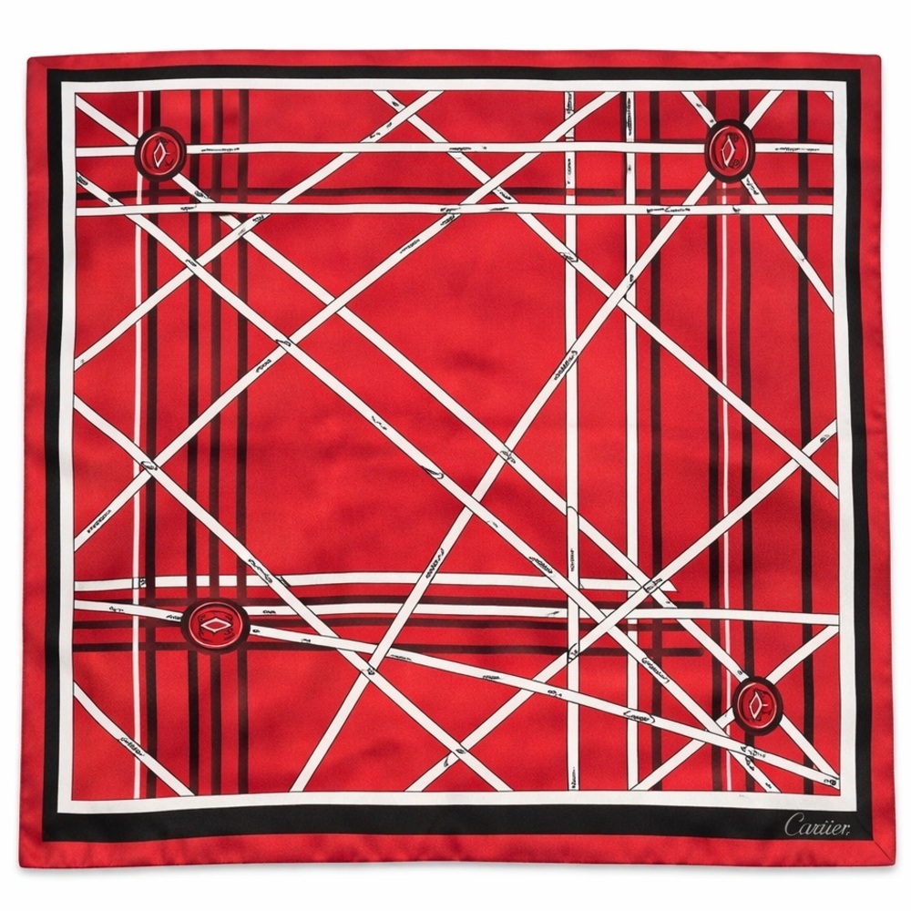 Accessories | Cartier Silky Scarf 35x35 Purple Monogram Luxury Square ...